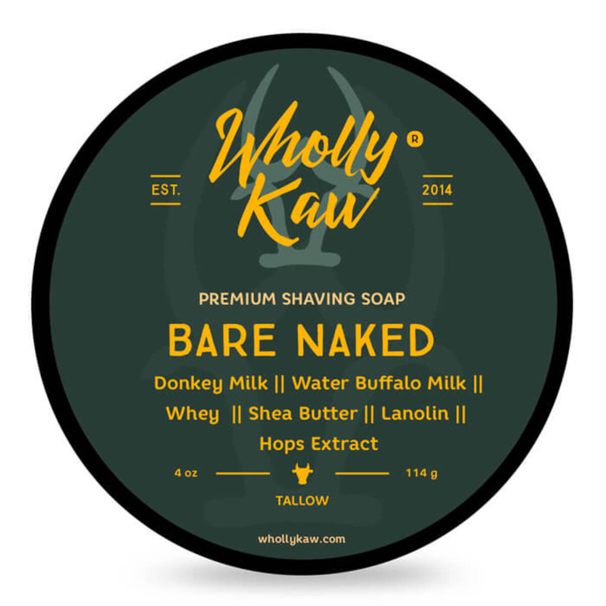 Wholly Kaw Bare Naked Shaving Soap 114 g
